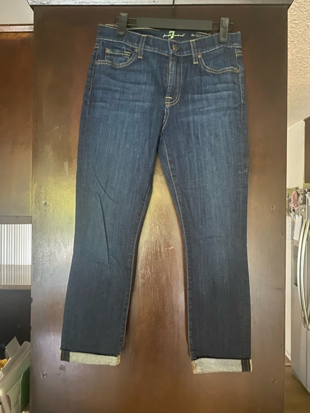 7 For All Mankind Dark Blue Cropped Women’s Jeans